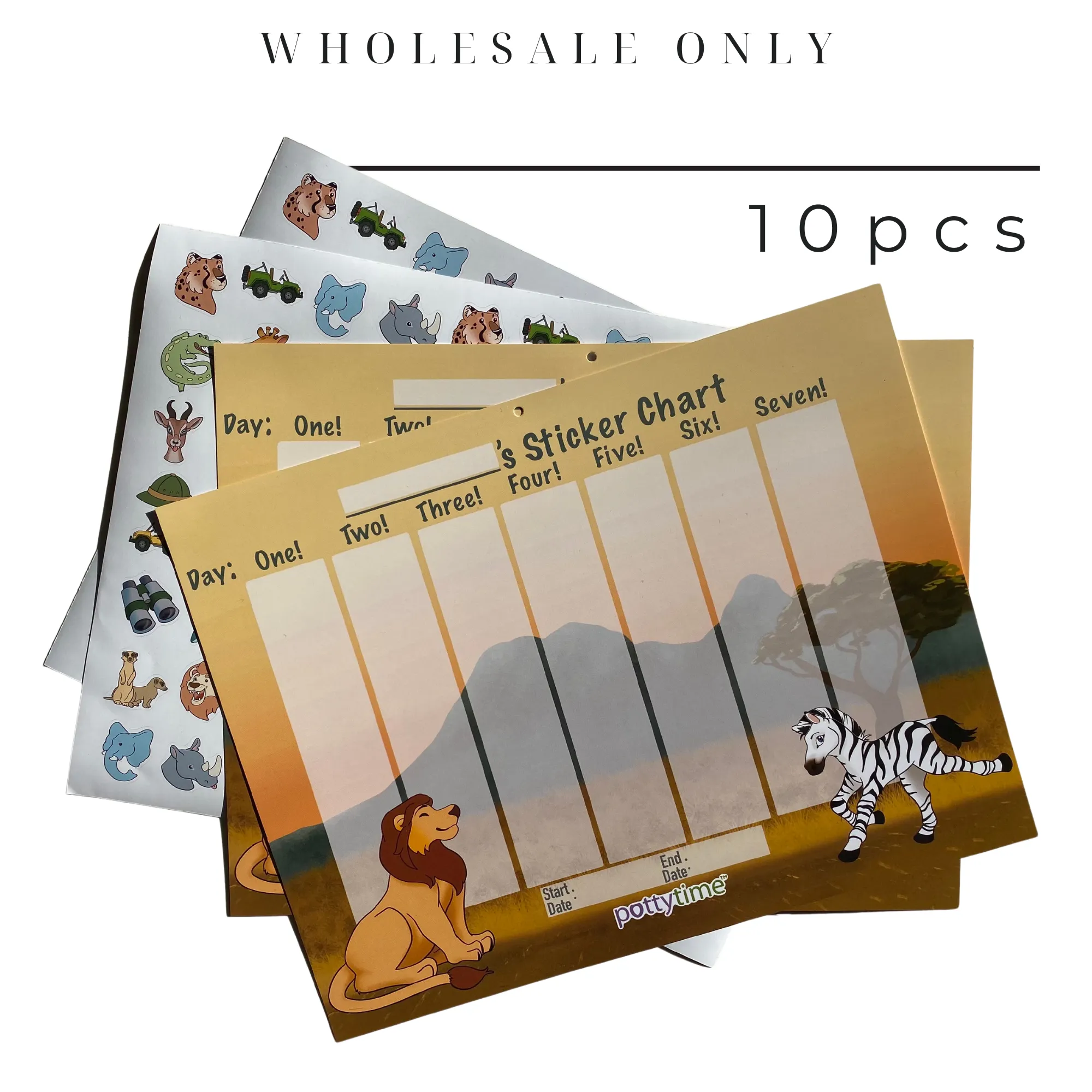 10 Potty Training Stickers Chart Kit - Wholesale