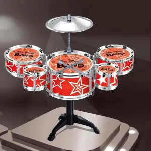 9Pcs Kids Mini Music Jazz Drums With Instruments