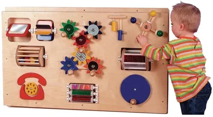 Activity Board for Wall Mounting - 10 visual, tactile and auditory activities