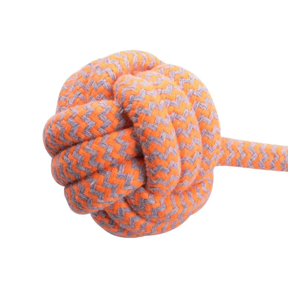 AllPetSolutions Ball on a Rope Dog Toy, Orange