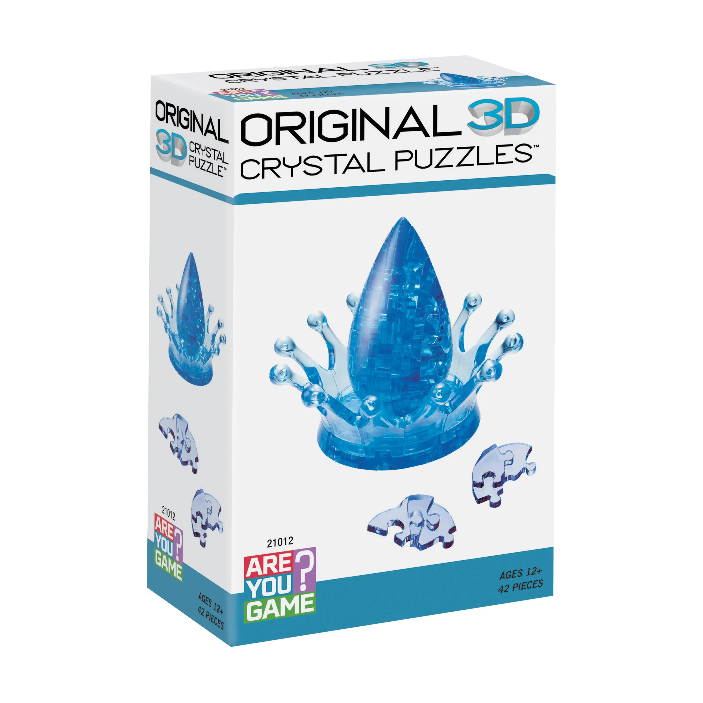 Aqua Gleam 3D Crystal Puzzle - Water Crown: 42 Pcs