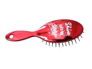 Beutifly Hair Accessories | Tangle Hair Brush for Kids | Oval Shape Hair Brush | Soft & Flexible Bristles | Great for Detangling Hairs | Cushion Base | For All types of Hair (Text Printed Red)