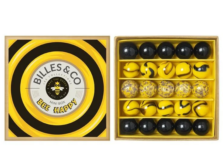 Billes & Co Marble Set - Happy Bee Marbles Mini Box