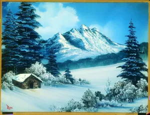 Bob Ross A Perfect Winter Day Nature Puzzle | 1000 Piece Jigsaw Puzzle