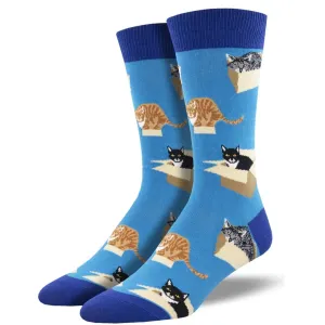 Cat In A Box Men's Crew Sock