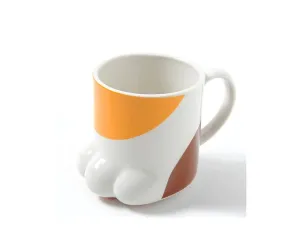 Cat Paw Ceramic Mug: Calico Cat