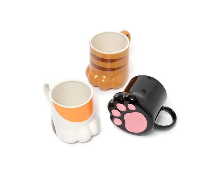 Cat Paw Ceramic Mug: Calico Cat