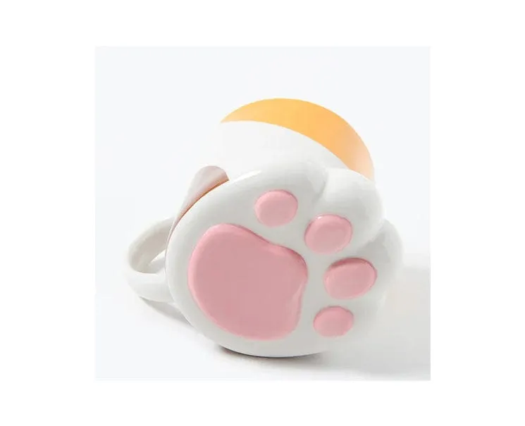 Cat Paw Ceramic Mug: Calico Cat