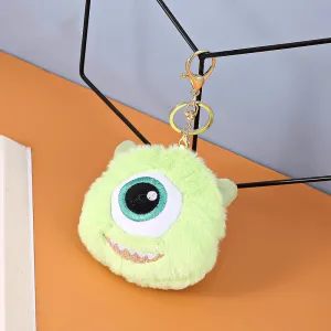 Classic Cartoon Monster Plush 2 In 1 Keychain & Pouch For Kids