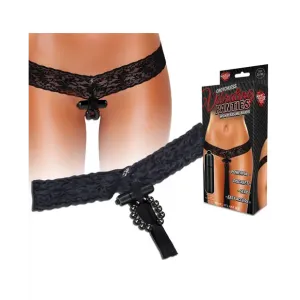 Crotchless Vibrating Panties with Pleasure Beads