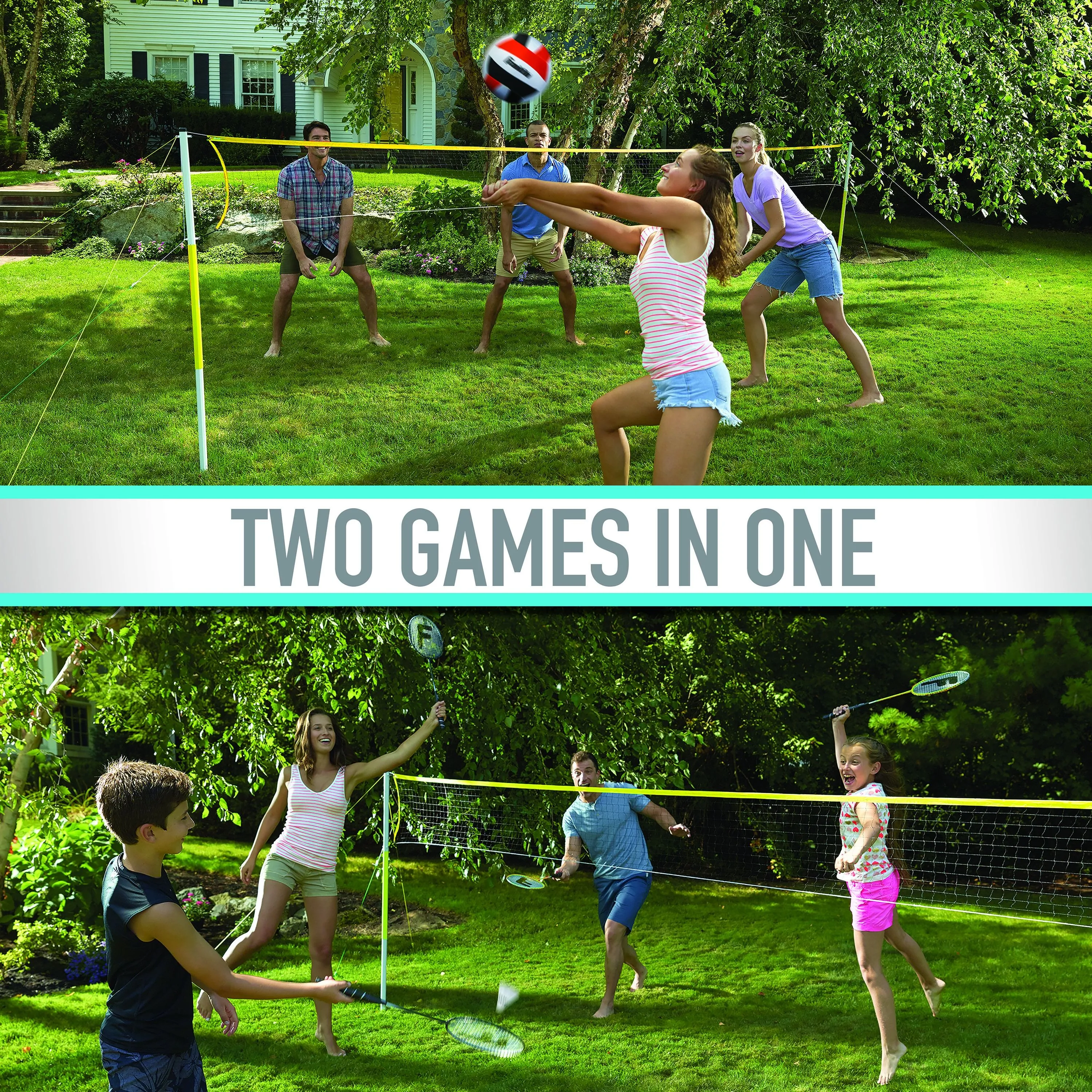 Family Volleyball & Badminton Set