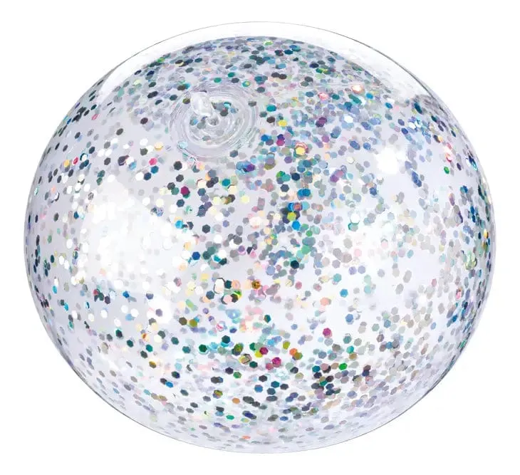 Glittery Jumbo 22" Punch Balloon, (Red, Blue, Silver)