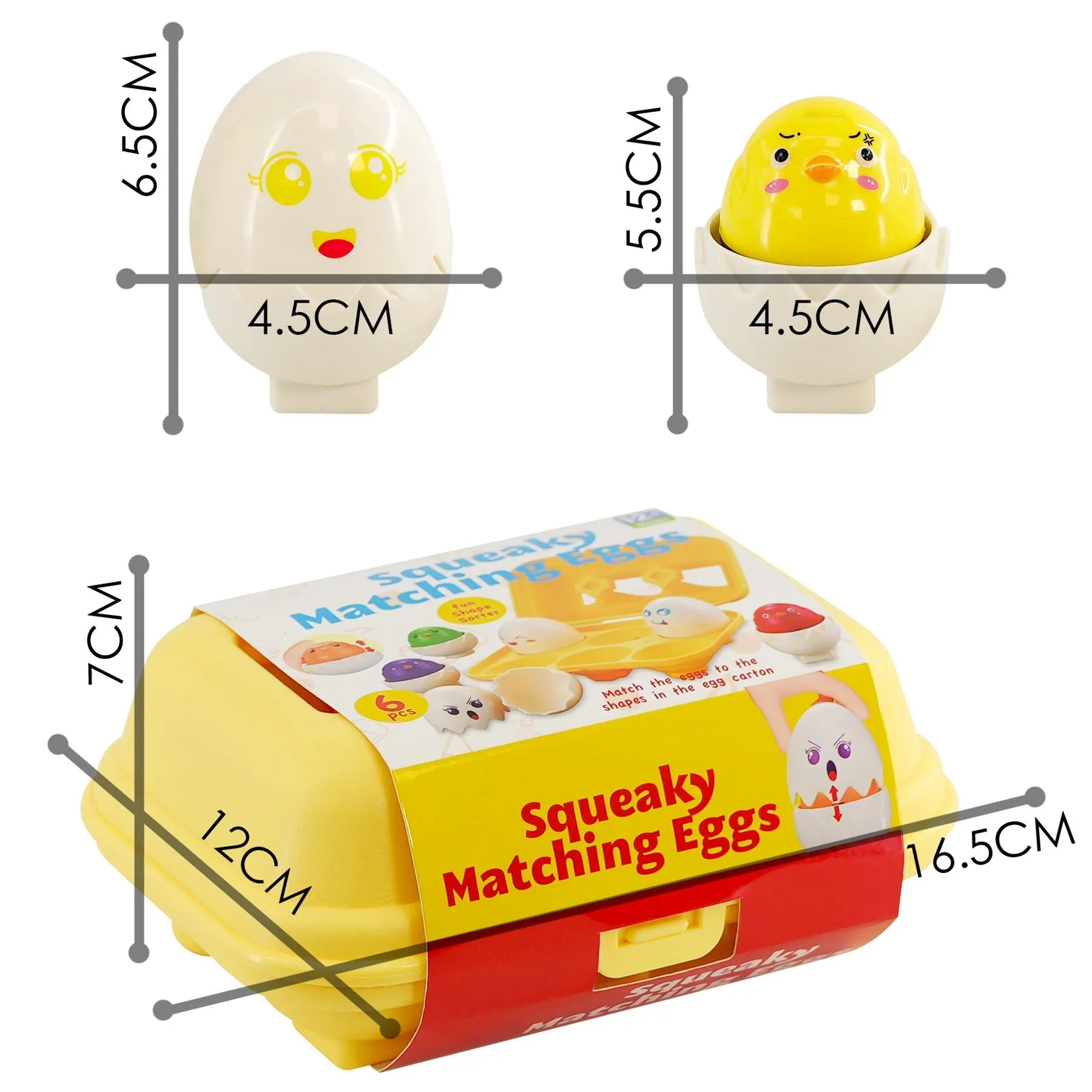 Hide n Squeak Matching Eggs Color & Shape Sorter