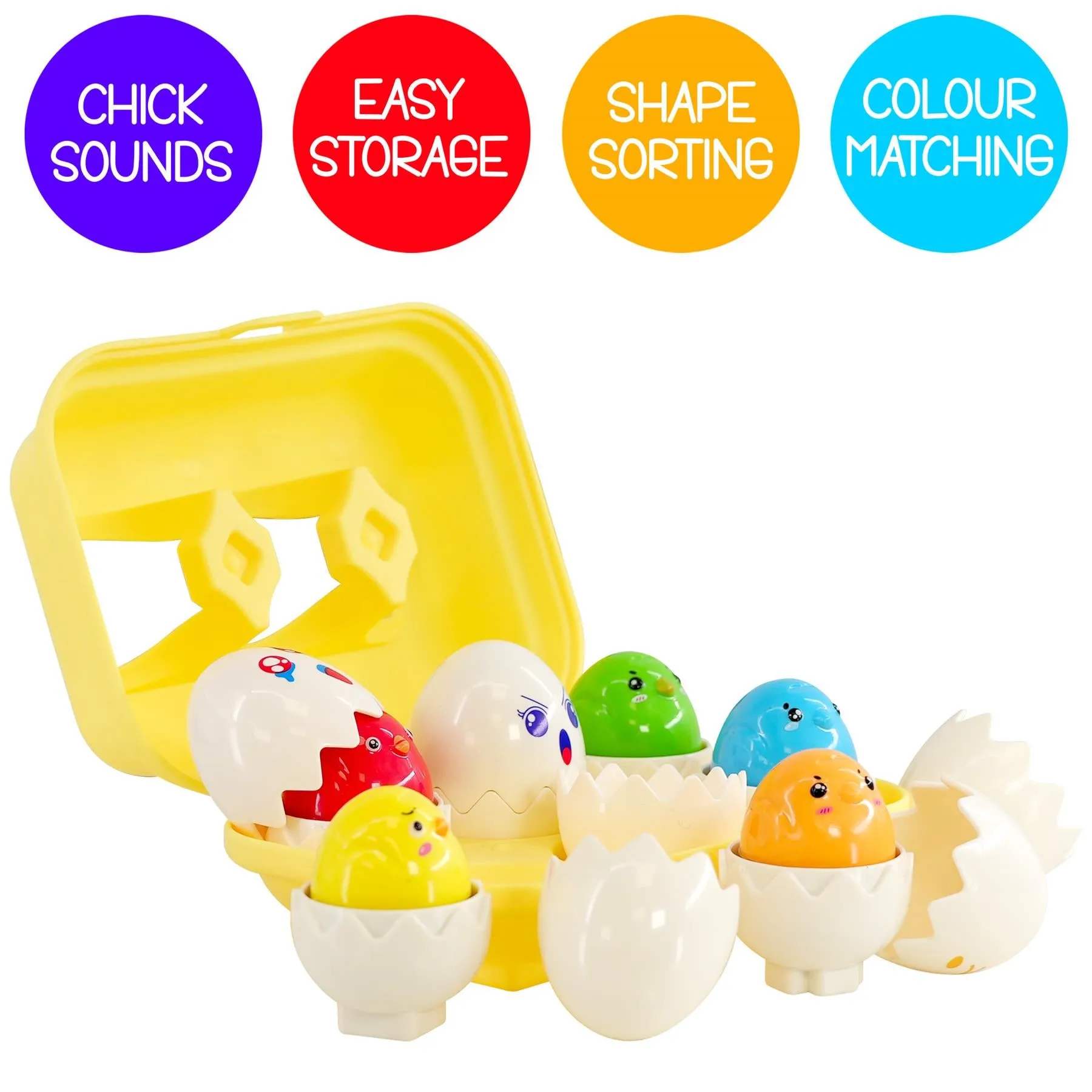 Hide n Squeak Matching Eggs Color & Shape Sorter