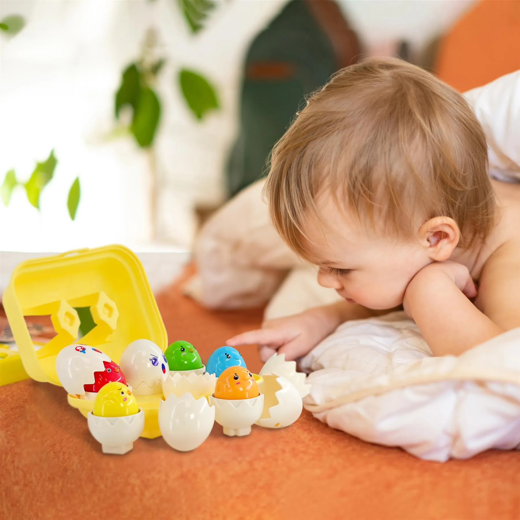 Hide n Squeak Matching Eggs Color & Shape Sorter