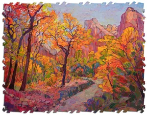 Hues of Zion Wooden Jigsaw Puzzle