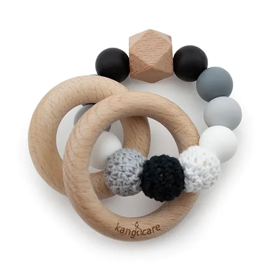 Kangacare Silicone & Wood Crocheted Teething Ring