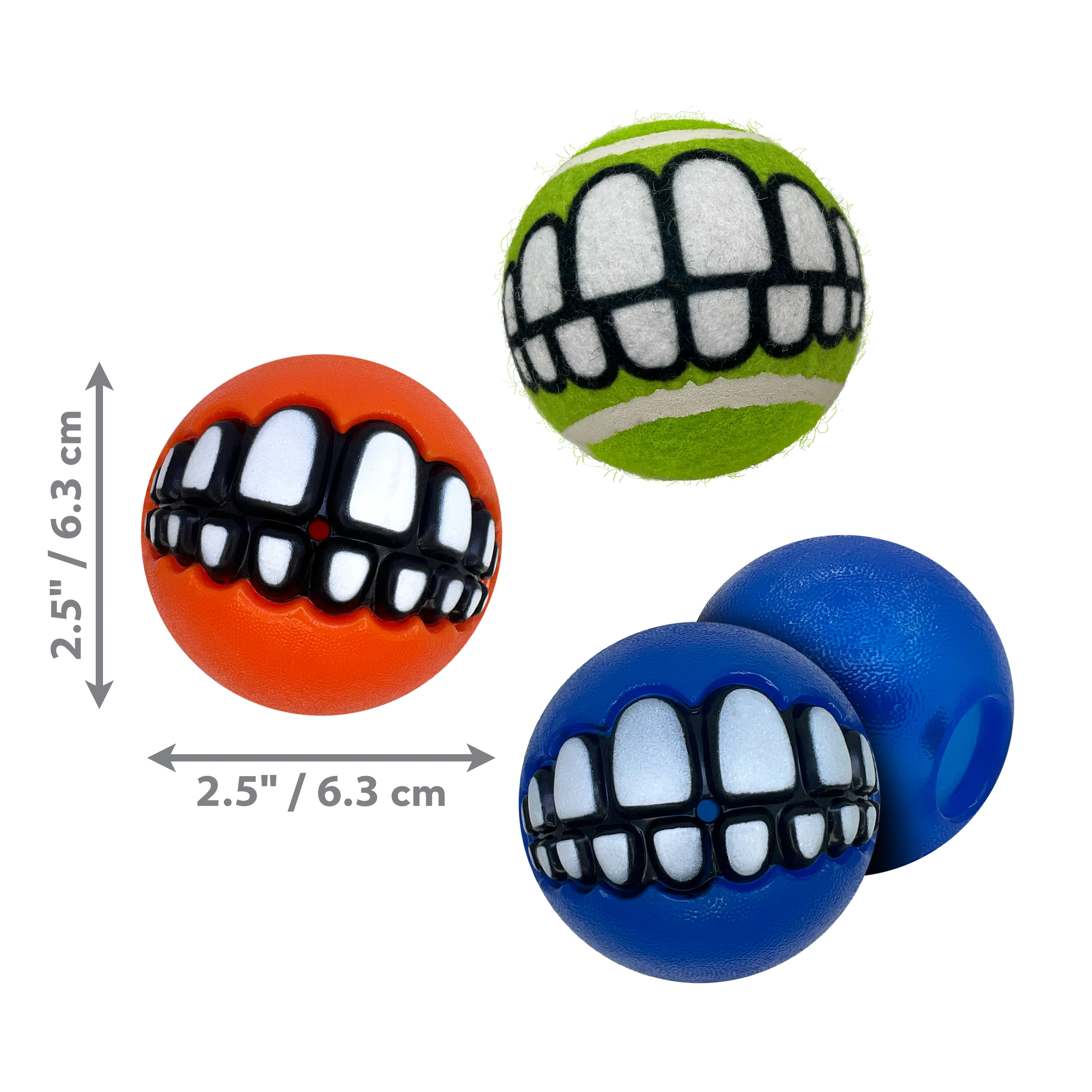 KONG Grinz By Rogz Variety 3-Pk Dog Toy