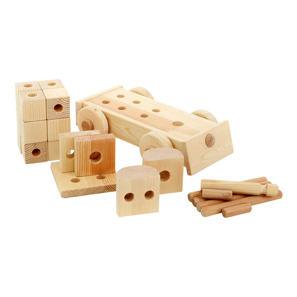 Large Natural Wooden Puzzle Train - Annie