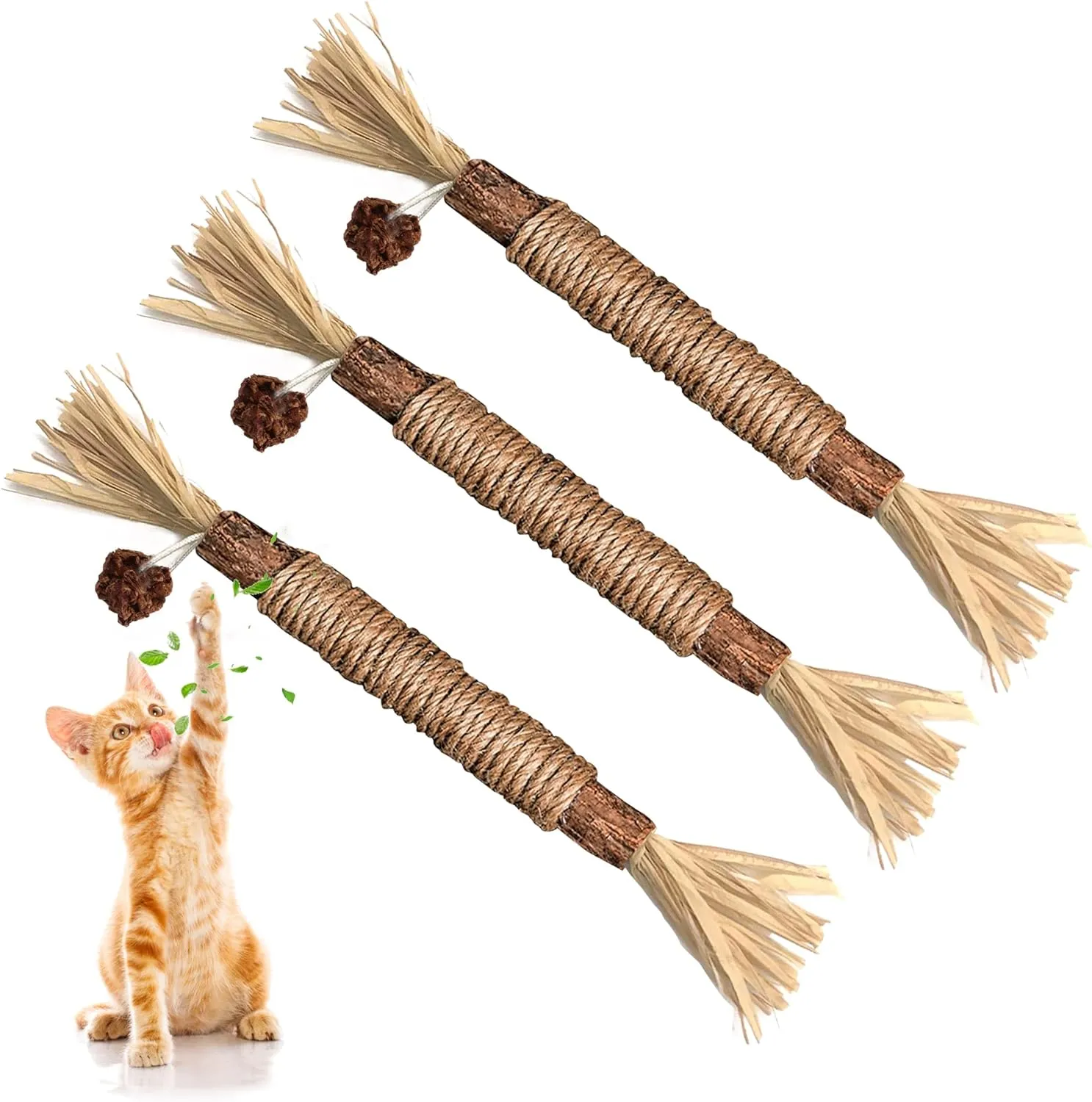 Lovely Caves Cat Premium Silvervine Sticks, Natural Cat Chew Teeth Cleaning Toy