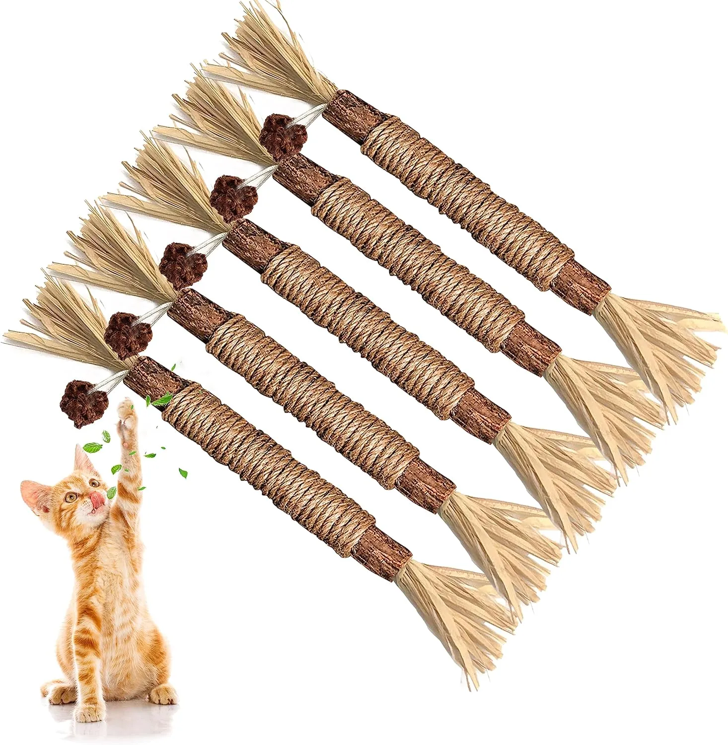 Lovely Caves Cat Premium Silvervine Sticks, Natural Cat Chew Teeth Cleaning Toy