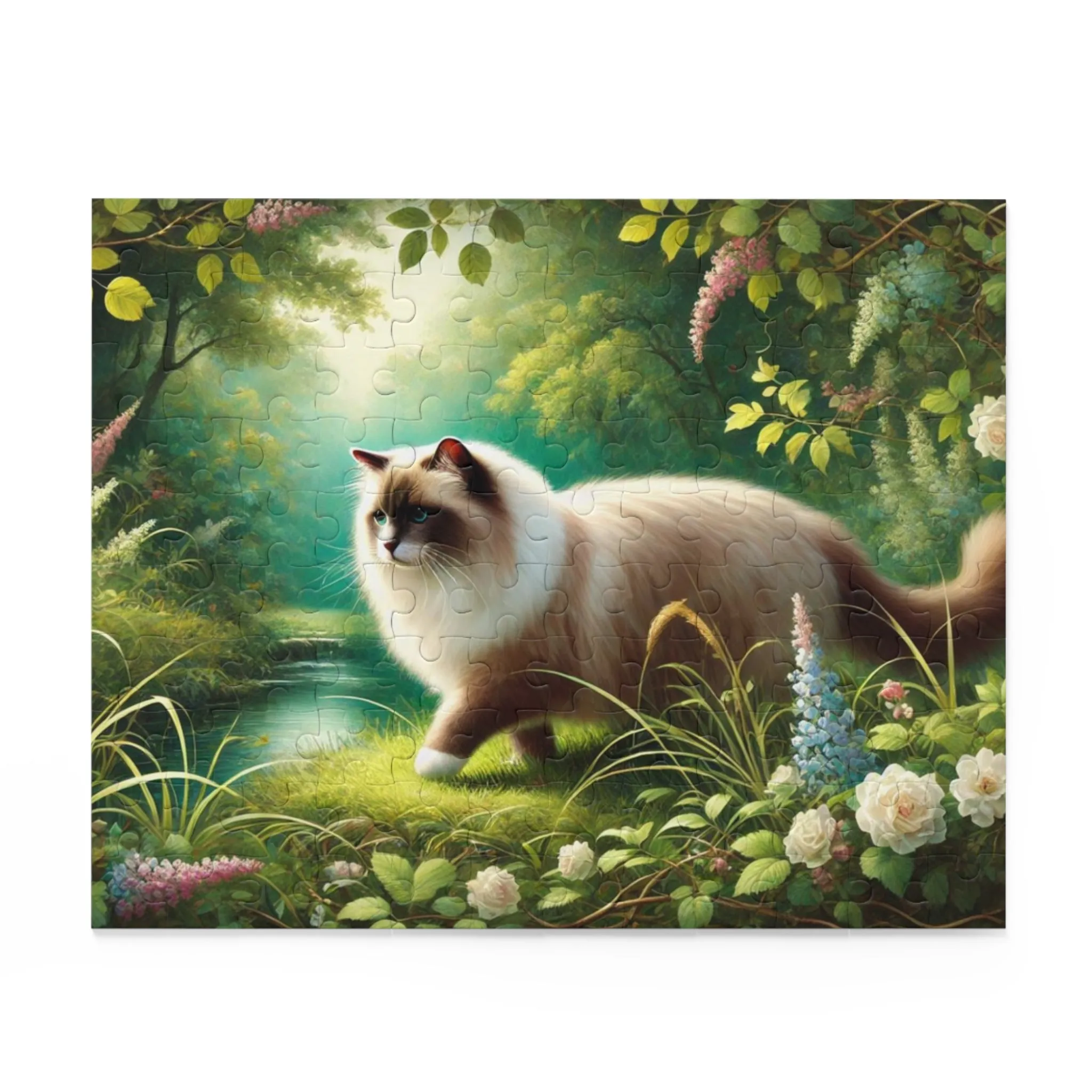 Nature Walk - Ragdoll Cat - Puzzle - Cat Lover Gift 120, 252, or 500 -piece options