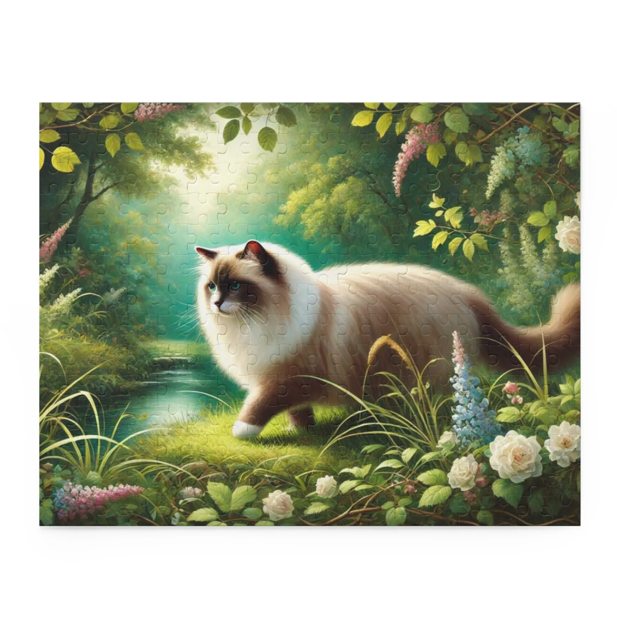 Nature Walk - Ragdoll Cat - Puzzle - Cat Lover Gift 120, 252, or 500 -piece options