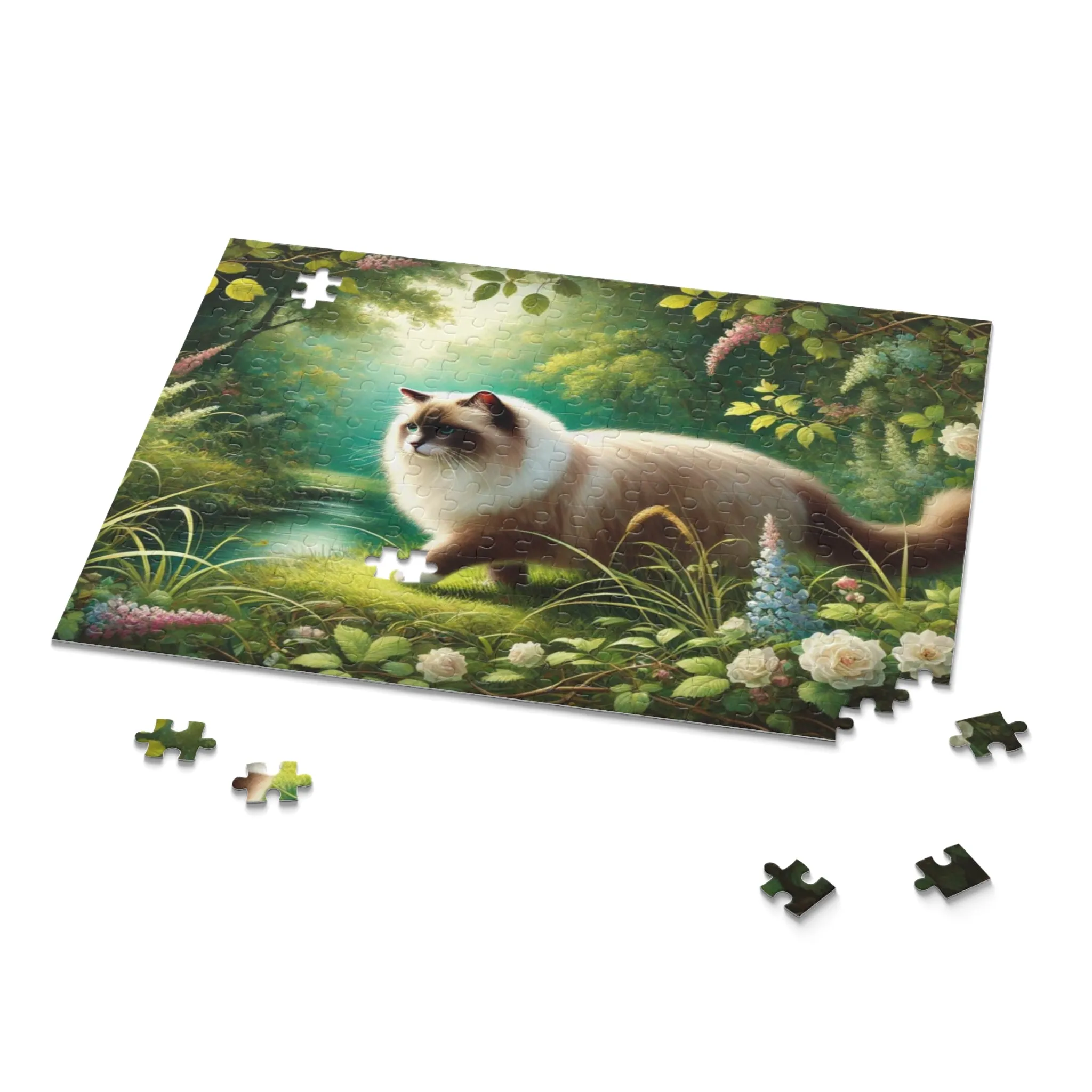 Nature Walk - Ragdoll Cat - Puzzle - Cat Lover Gift 120, 252, or 500 -piece options