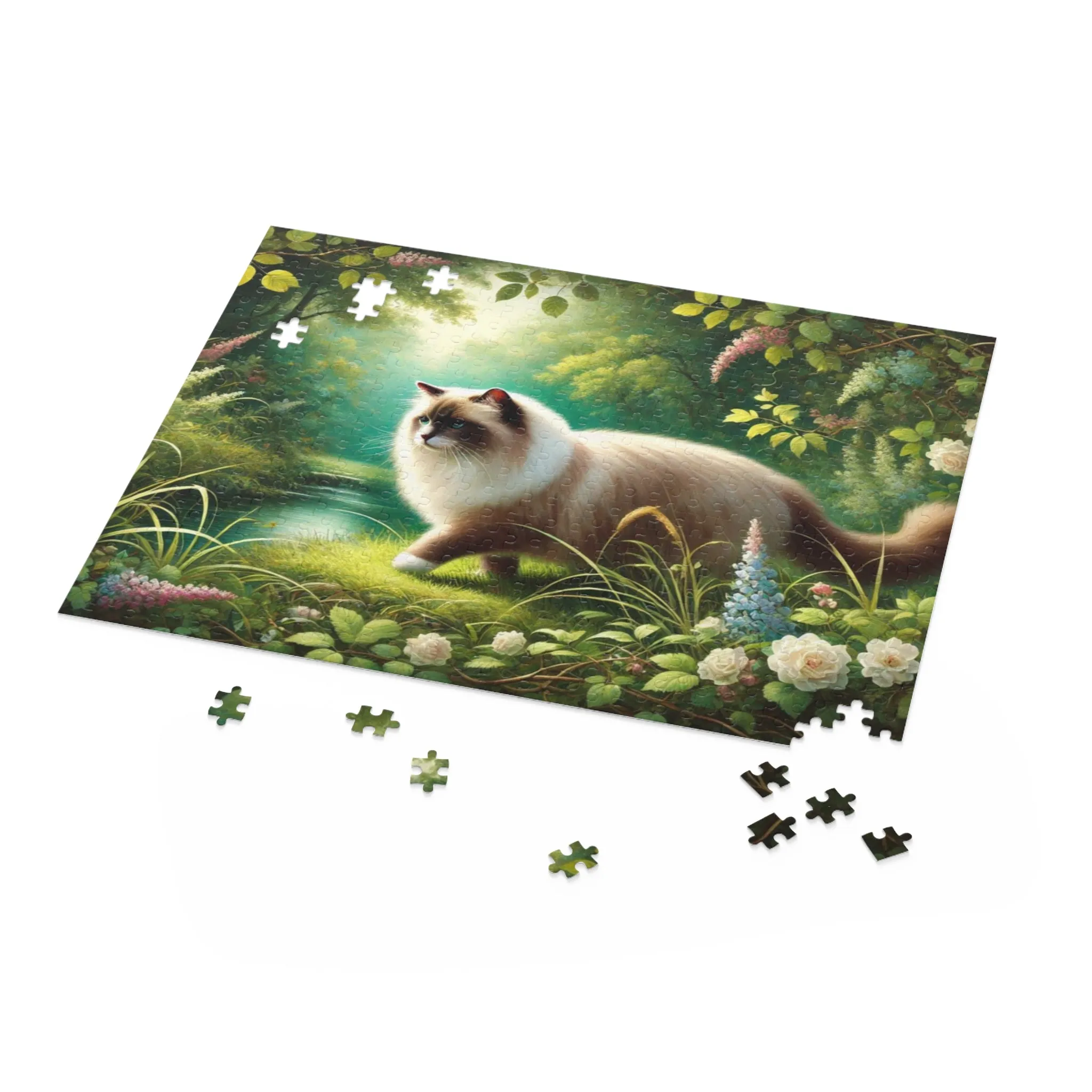 Nature Walk - Ragdoll Cat - Puzzle - Cat Lover Gift 120, 252, or 500 -piece options