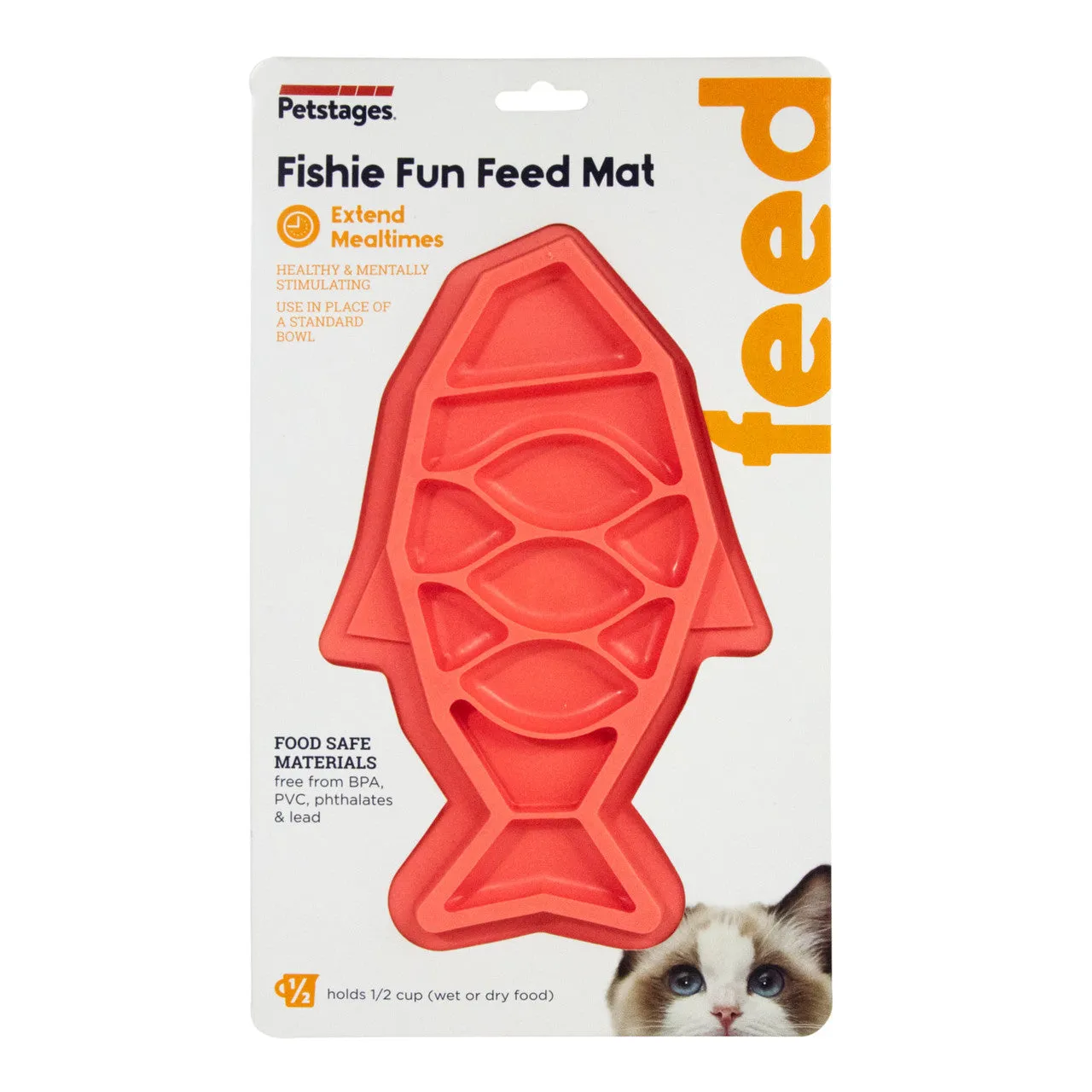 Petstages - Fishie Fun Feed Mat Cat Slow Feeder