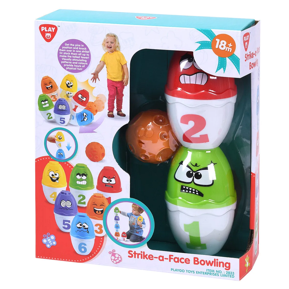 Playgo Toys Ent. Ltd. Strike-A-Face Bowling