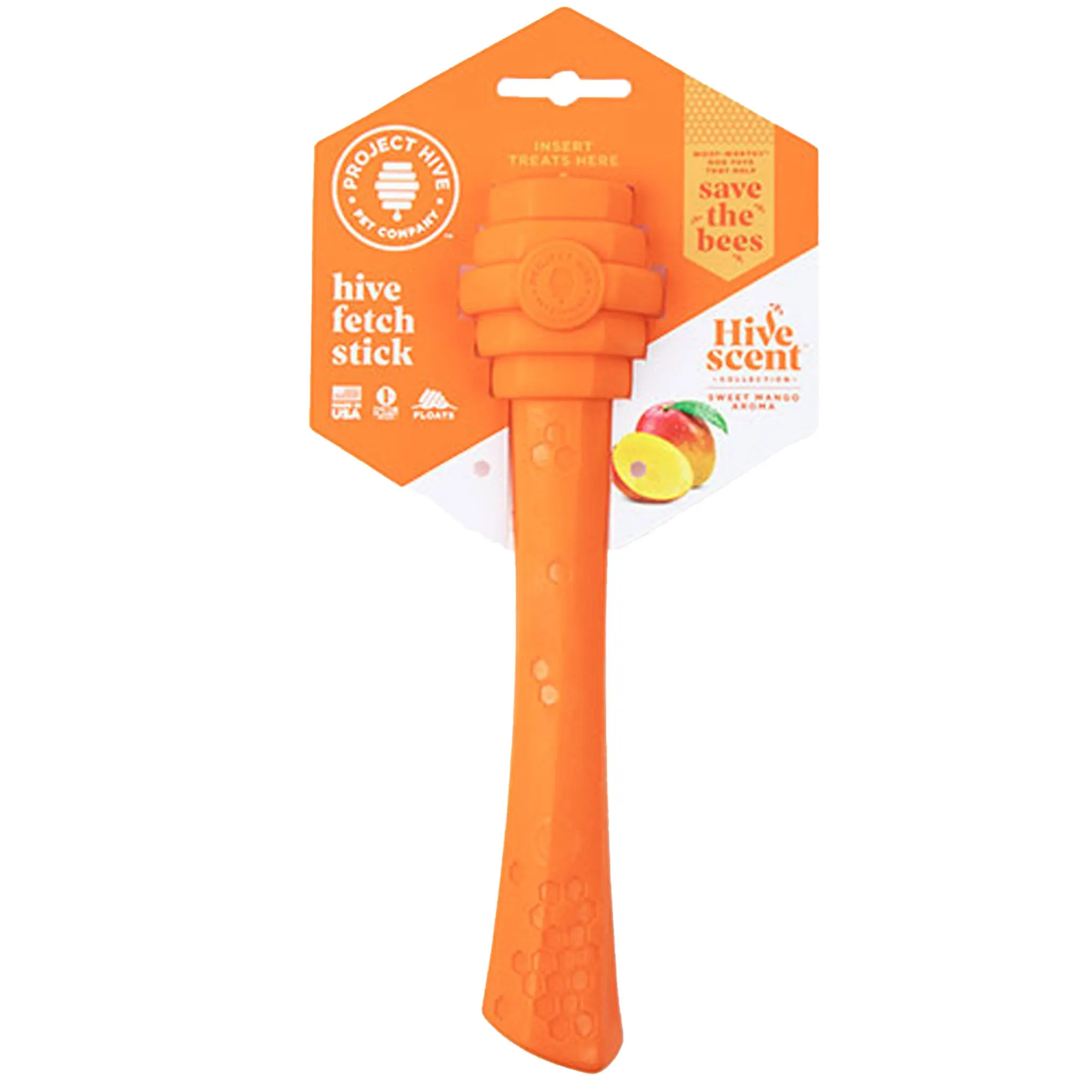 Project Hive Scented Fetch Stick Dog Toy - Mango