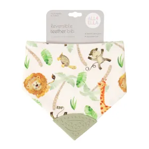 Reversible Teether Bandana Bib - Jungle