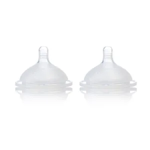 Silicone Baby Bottle Nipples 2 Pack - Anti-Colic