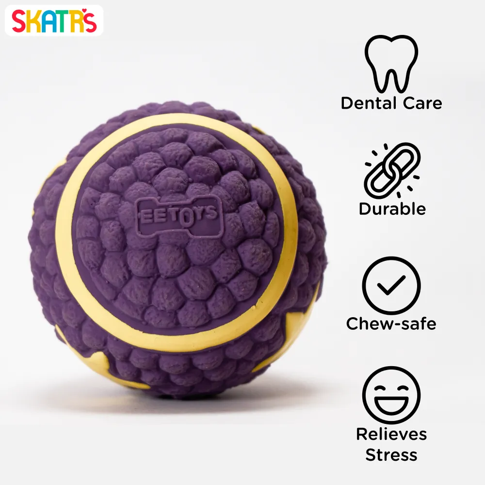 Skatrs Interactive Latex Star Squeaky Ball Toy for Dogs and Cats (Purple) | Chewing, Floating, Training, and Bouncing