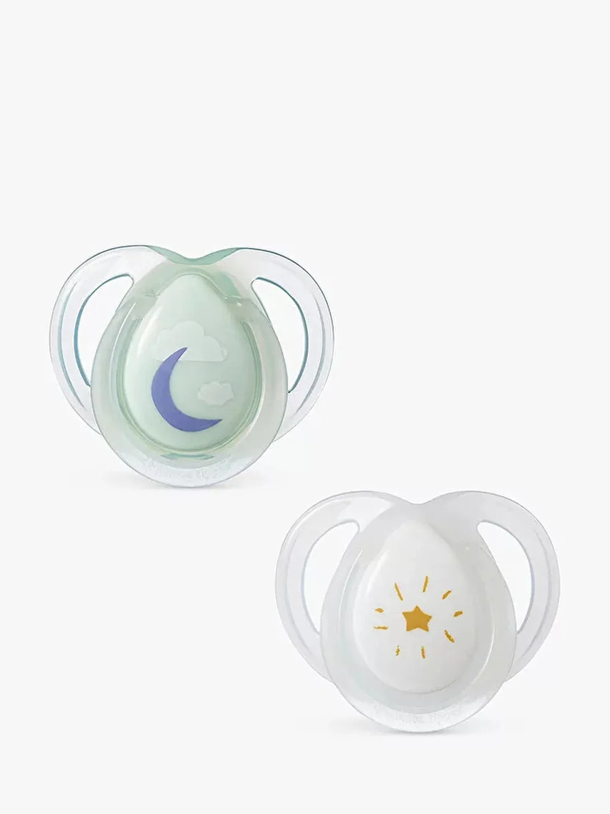 Tommee Tippee Closer to Nature Night Time Soother 0-6m Pack of 2 Assorted