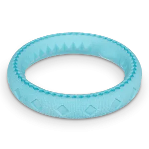 Totally Pooched Chew' n Tug Ring, Foam Rubber Dog Toy, 6.5"