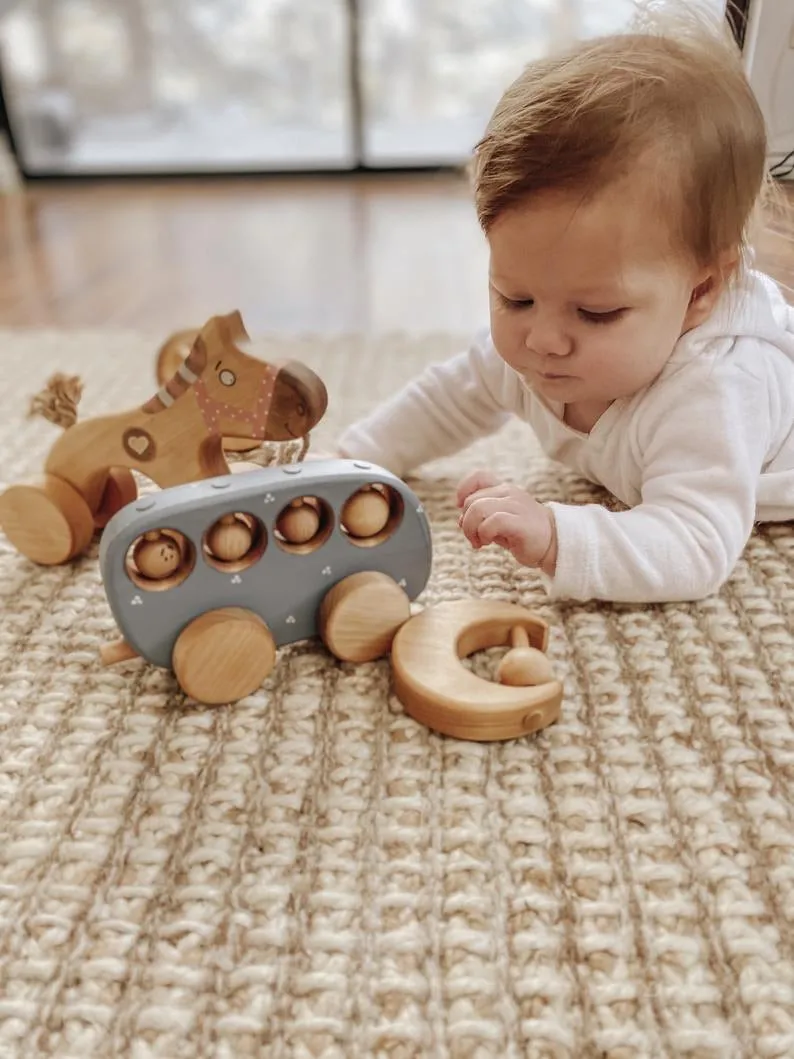 Wooden Teething Toy Moon