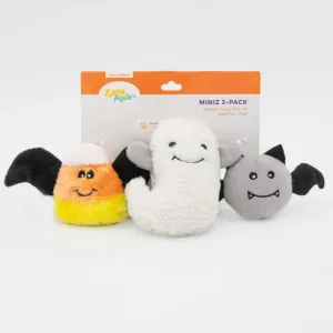 Zippypaws Halloween Miniz Flying Frights Toy For Dogs Set, (3 Pack)